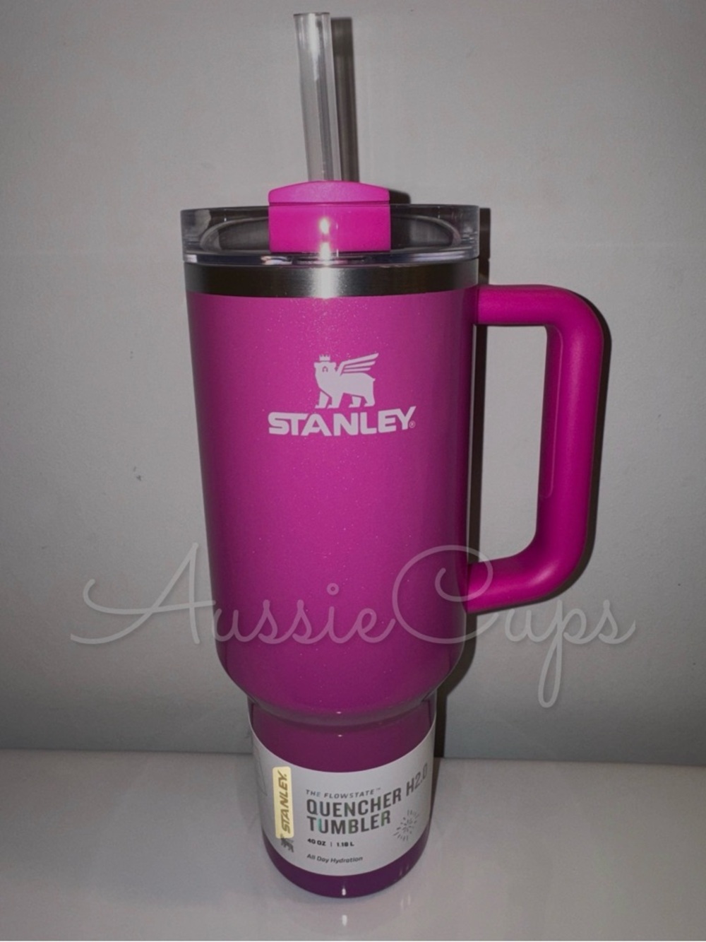 Stanley Punch Shimmer, Pink Insulated Tumbler with Handle & Straw Quencher 40 oz